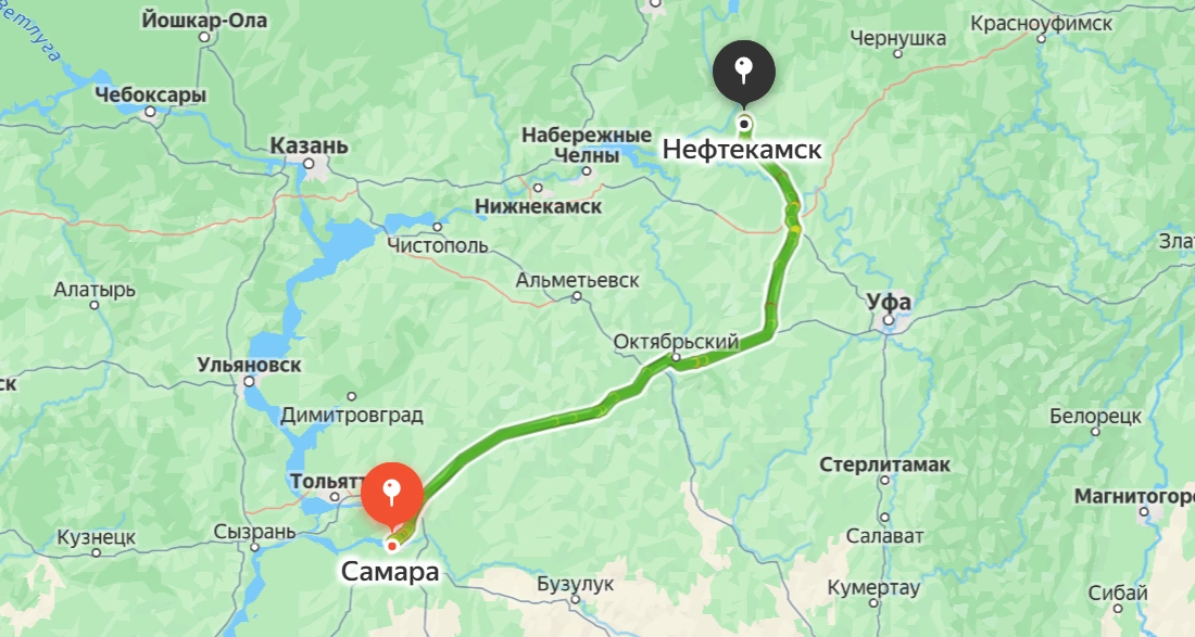 Нефтекамск — Самара