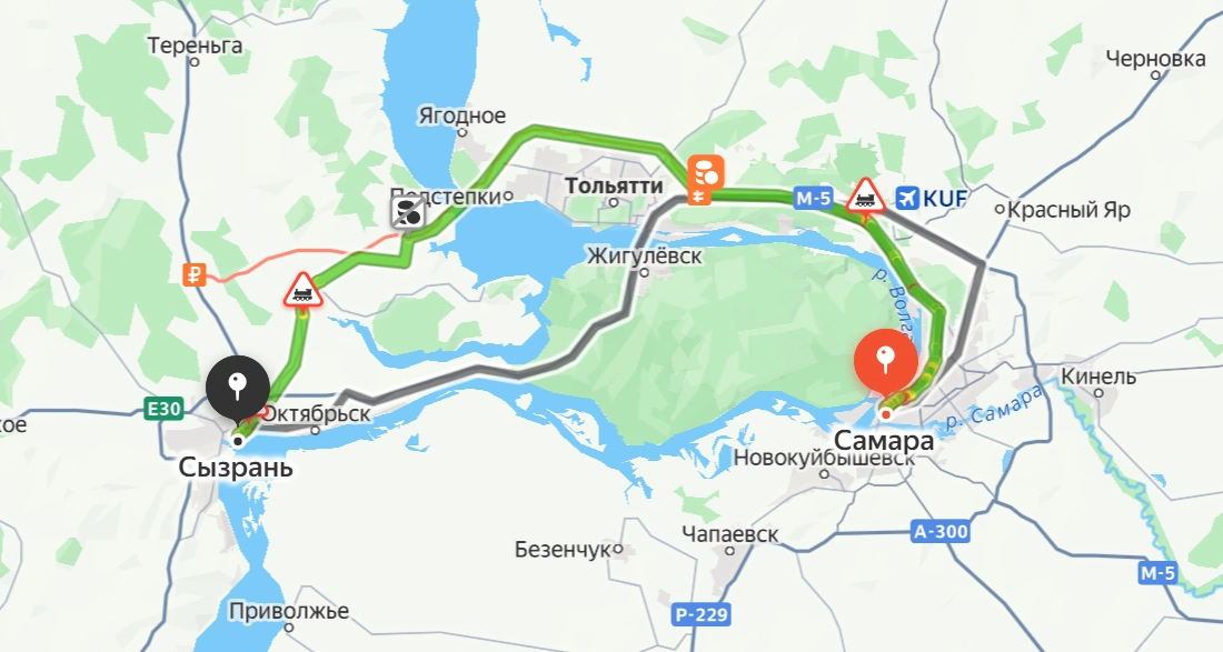 Сызрань — Самара